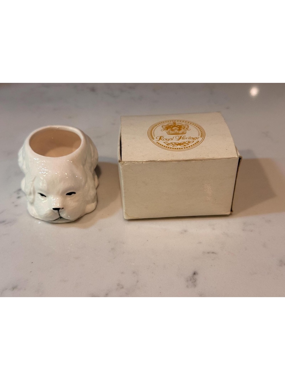 Vintage Royal Winton Dog Head Vase with Certificate of Authenticity and Box